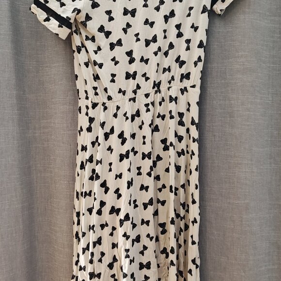 Asos bow print mini dress size 4 - Picture 2 of 3